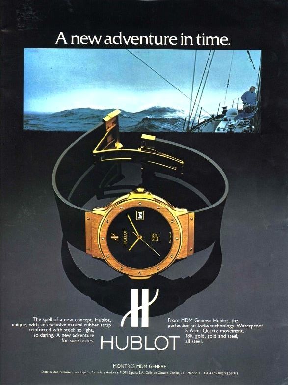 A Hublot advertisement from 1980.