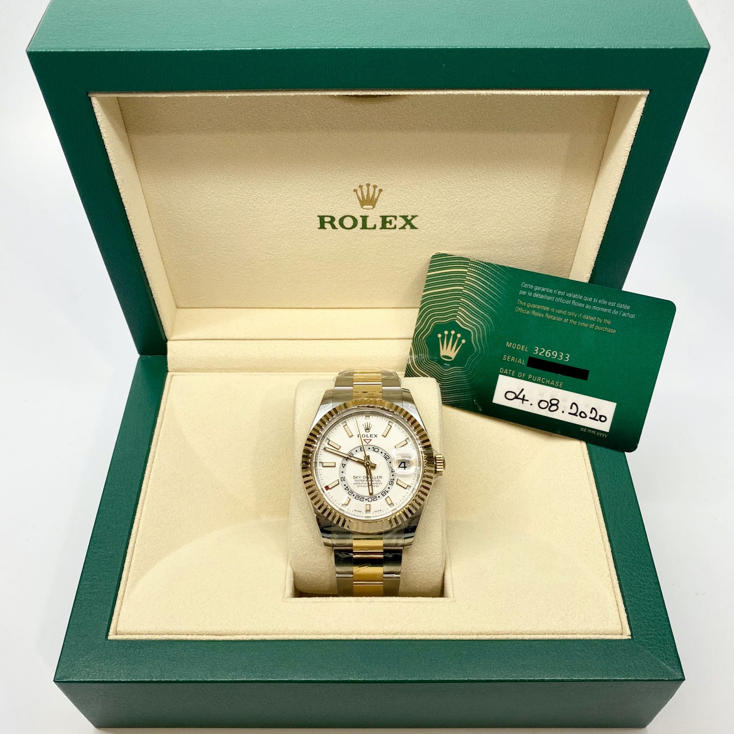 Rolex Sky-Dweller Ref 326933 White Dial - The Watch Lounge Shop