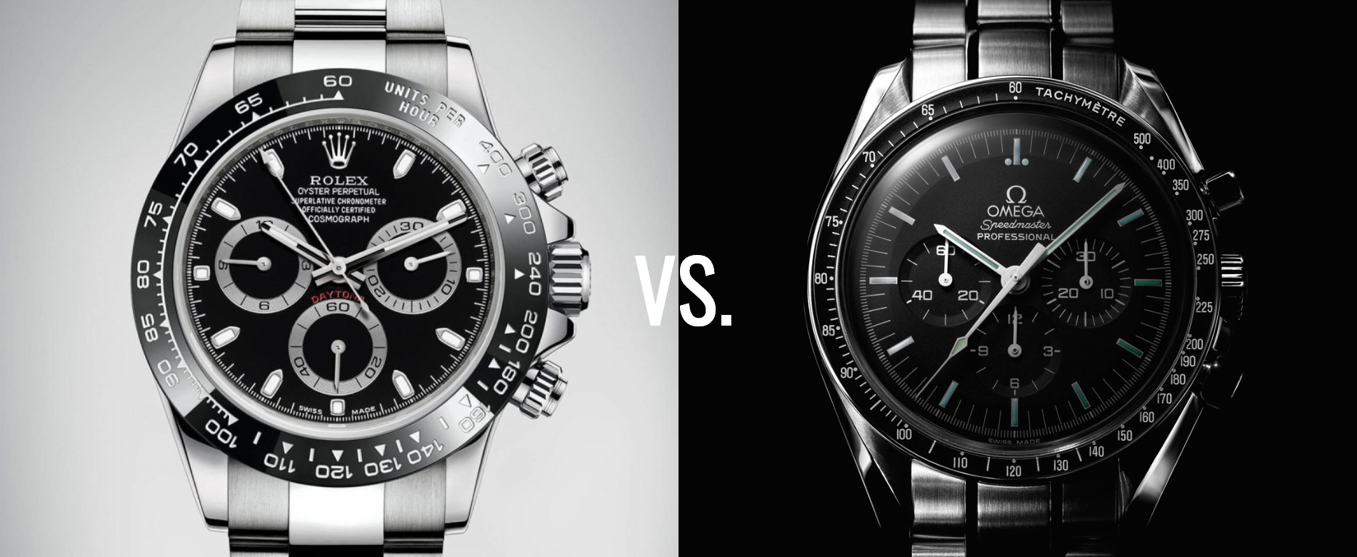 omega speedmaster racing vs rolex daytona