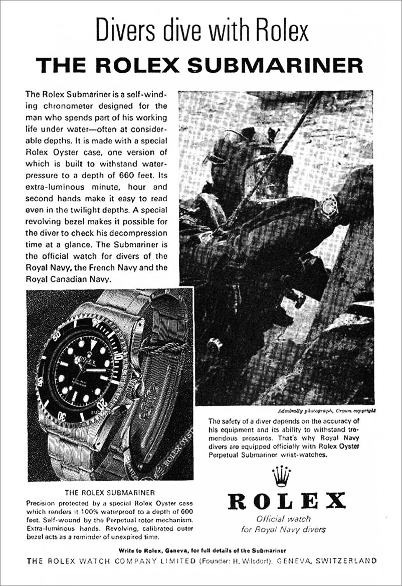 vintage Rolex Submariner Ad
