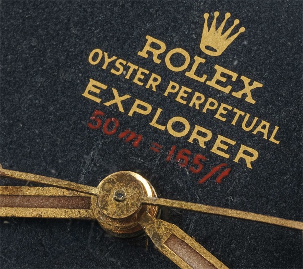 Rolex Explorer Ref 6610 Red Depth macro